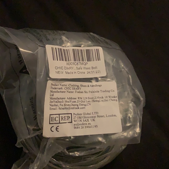 Women’s knot waist belt from Amazon UK . Black faux leather . TSA safe large - Picture 3 of 3